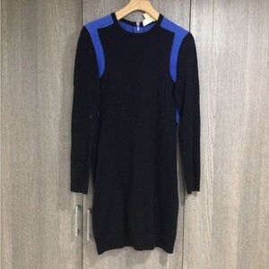 Michael Kors Black Dress with Cobalt Blue Shoulder Panels